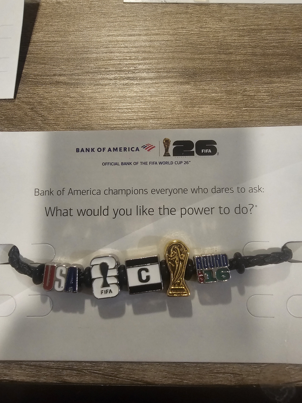 FIFA World Cup 26 USA Charm Bracelet - Gold & Multicolor